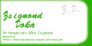 zsigmond doka business card